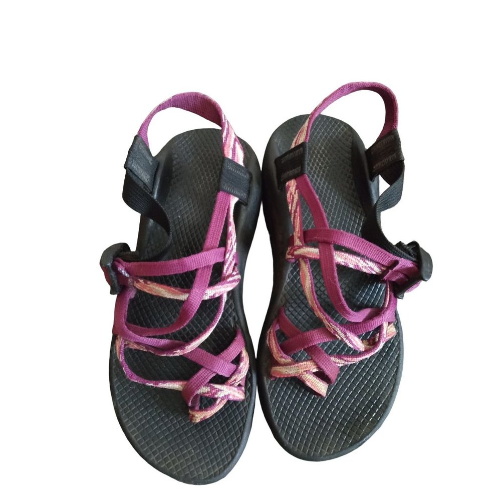 Chaco ZX2 Purple and pink strap sandals
